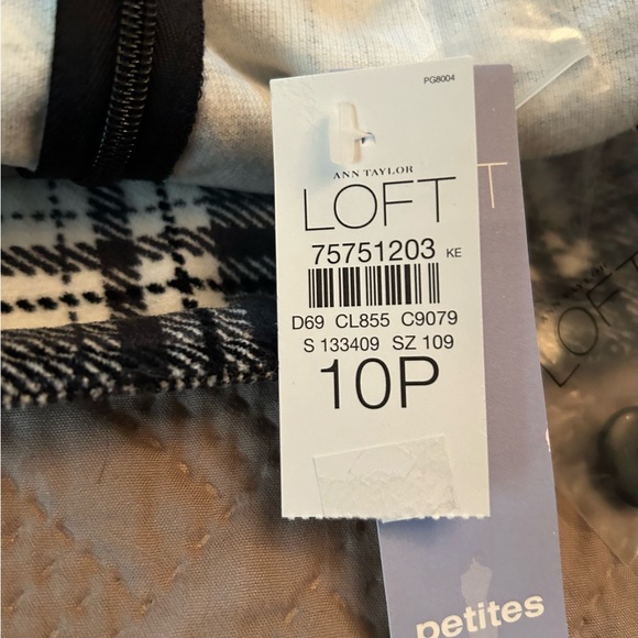 LOFT, 100% Cotton black and white skirt; NWT, machine washable! - Picture 2 of 6